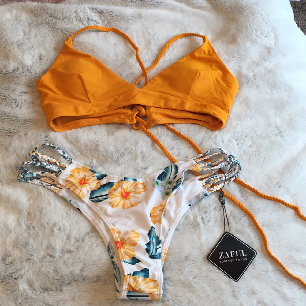 Yellow Zaful swimsuit